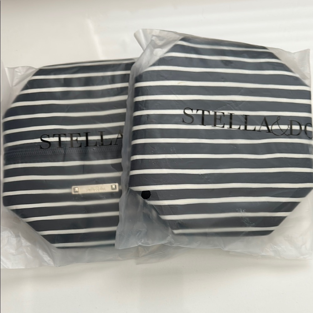 Stella & Dot Black and White Striped Bags